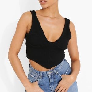 NWT Black Crop Tank